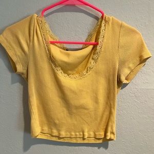 Yellow crop top